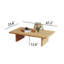 47.2" Modern Rectangular Coffee Table, Pretty Wood Texture-7585007-18942232