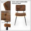 Ensemble de 4 chaises de salle à manger avec chaises d'appoint modernes en tissu avec pieds en métal, ensemble de 4 chaises d'appoint pour salon, cuisine, salle à manger, café, conférence, 