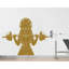 Autocollant mural fille avec casque d'école, gym-286396676-286396681