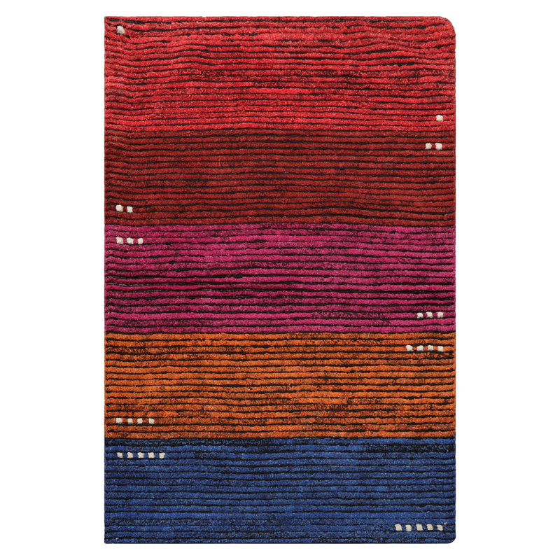 Tapis oriental en laine noué à la main 3 pi 3 po x 5 pi