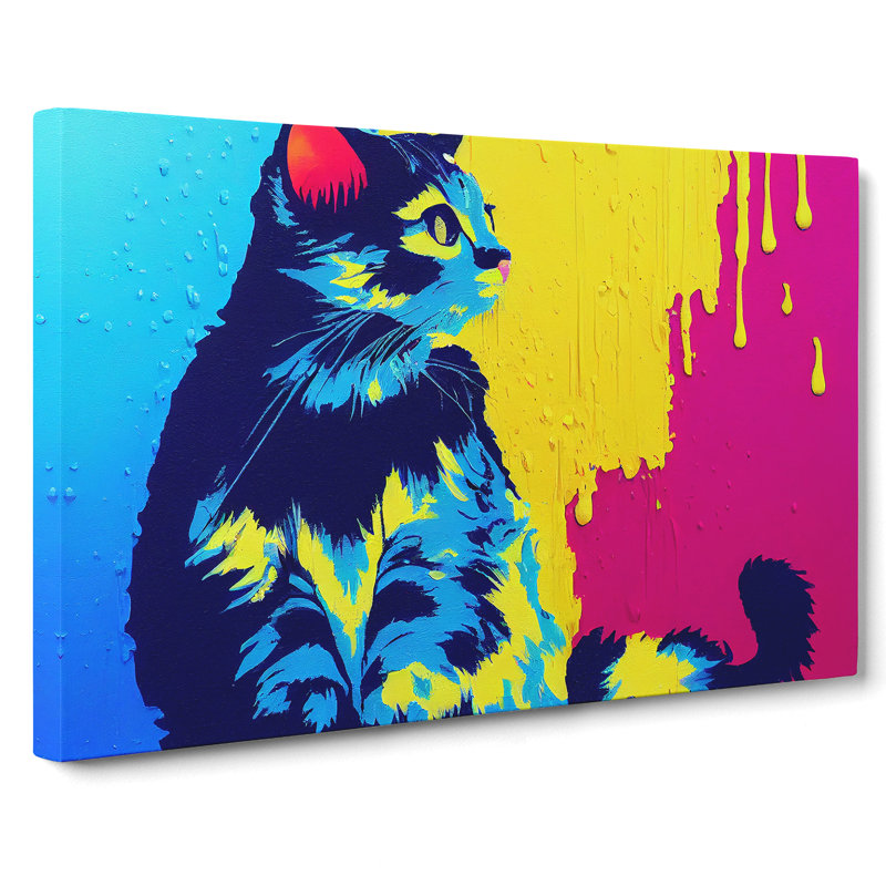 Cat Splash Vol.5 Abstract - Wrapped Canvas, 40cm H x 60cm W x 3cm D