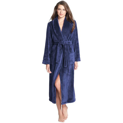 Peignoir molletonné en velours polaire, longue et chaude