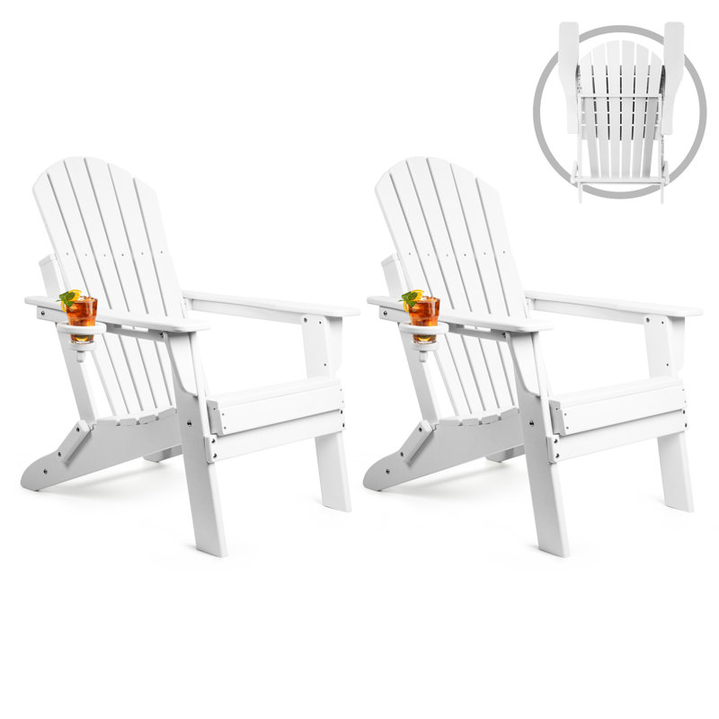 Chaise Adirondack pliante Carbondale, Blanc