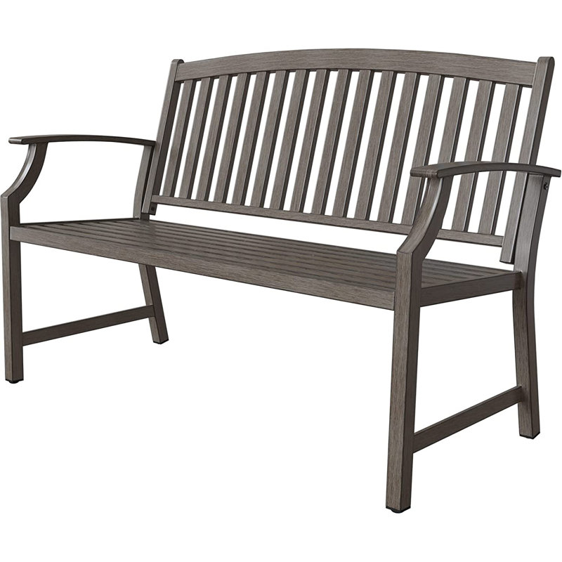 131.5 cm W Aluminium and Steel Garden Bench, Savannah Grey