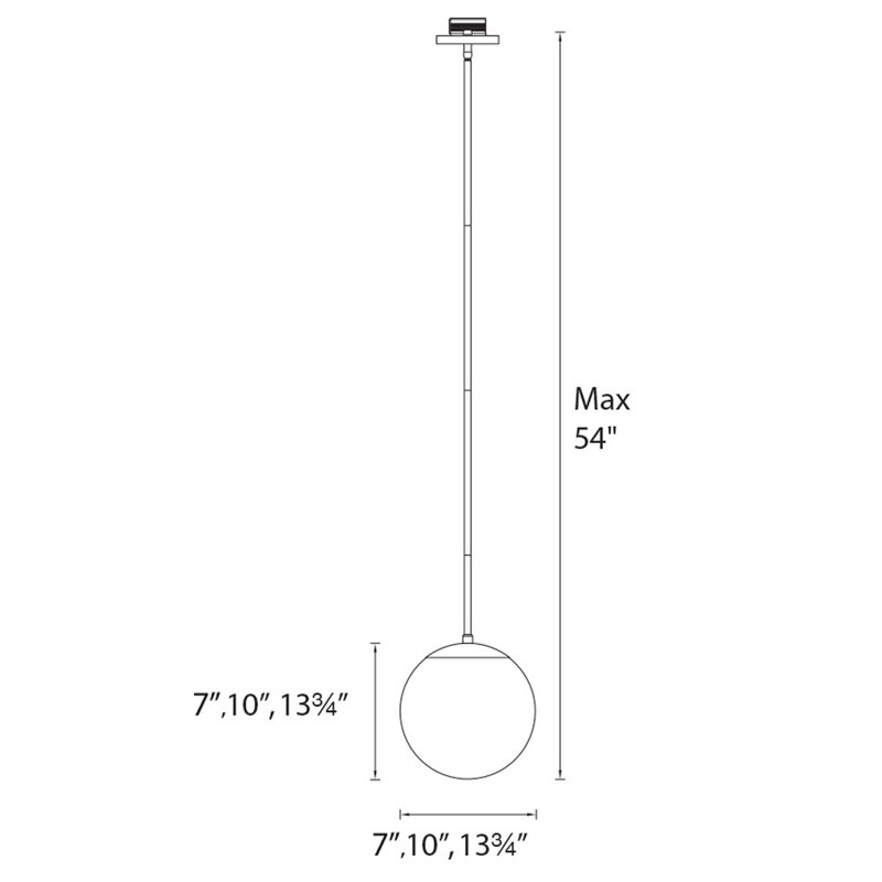 Awais 1 - Light LED Single Pendant, White, 3500K, 7.69" H x 7" W x 7" D