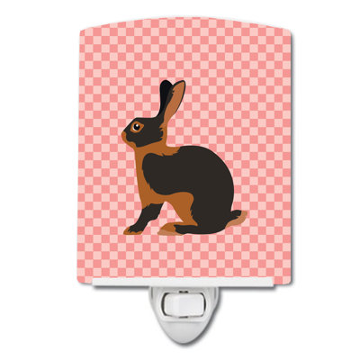 Rabbit Check Ceramic Night Light