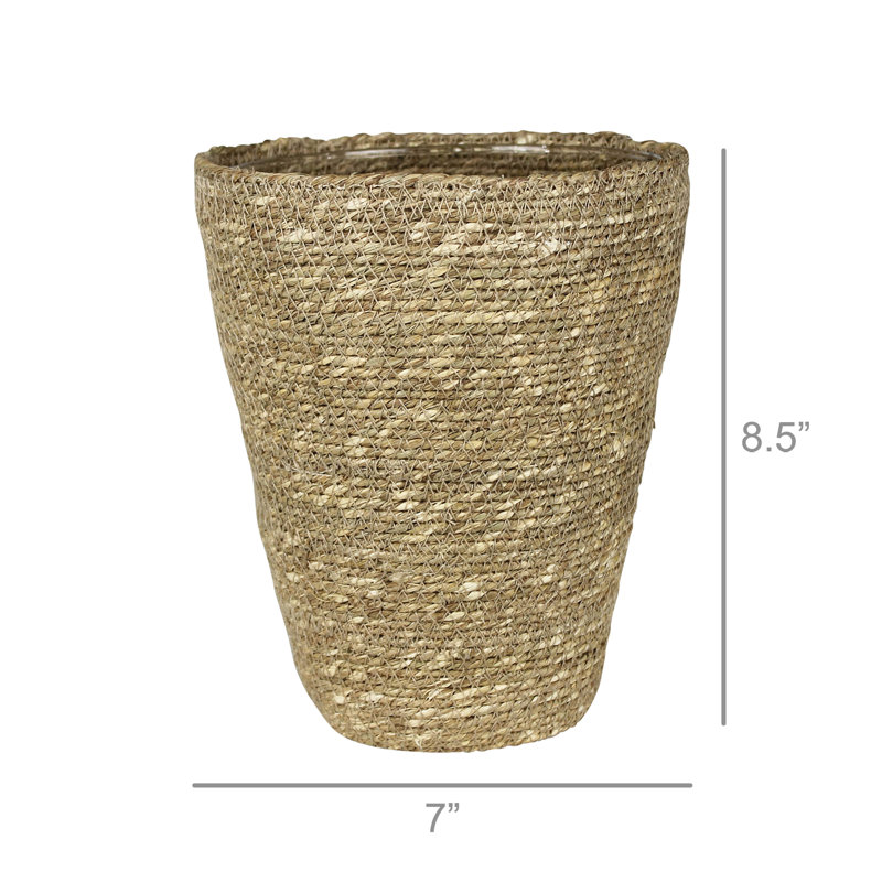 Brackenley Large Jute Wrapped Glass Hurricane