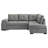 Modern Sleeper Sectional Sofa with Hidden Storage and Stool Seating