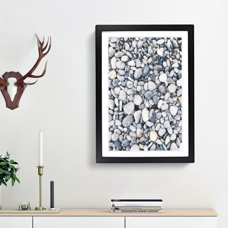 Pebbles - Picture Frame Graphic Art Print, Black Framed, 33cm H x 24cm W x 2cm D