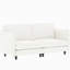 Canapé 2 places beige moderne de style Mid-Century, 192 cm (75,67 po), idéal pour un appartement, une chambre ou une résidence étudiante. Construction robuste, tissu respirant, rembourrage à ressorts ensachés, coussins confortables, accoudoirs latéraux, montage facile.