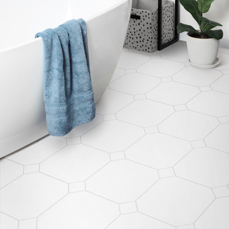 Monocolor Octagon 12-1/4 In. X 12-1/4 In. Ceramic Floor And Wall Tile