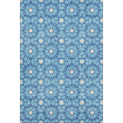 Premium Machine Washable Tweedy Denim Rug
