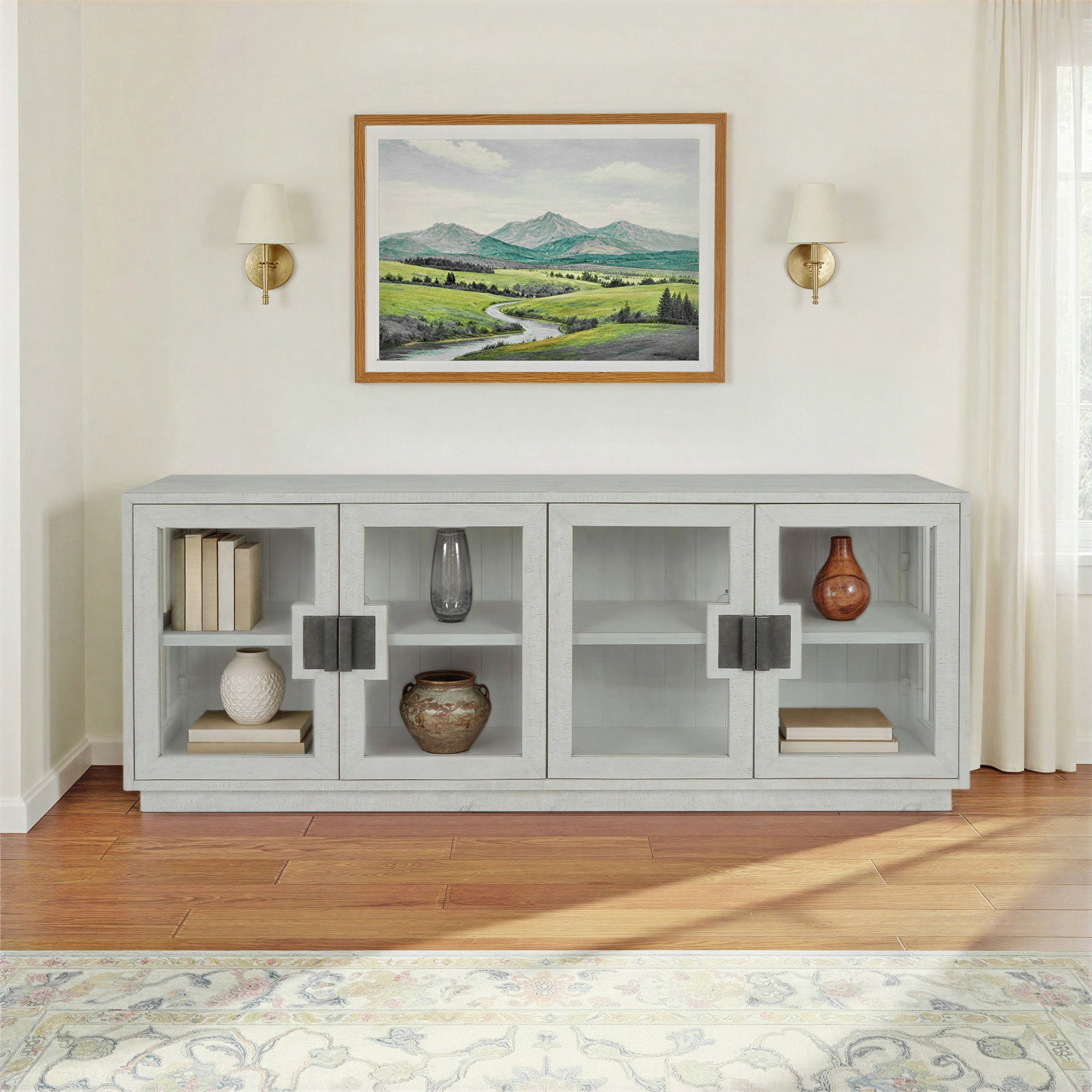 Daniella 90" Sideboard, White Wash