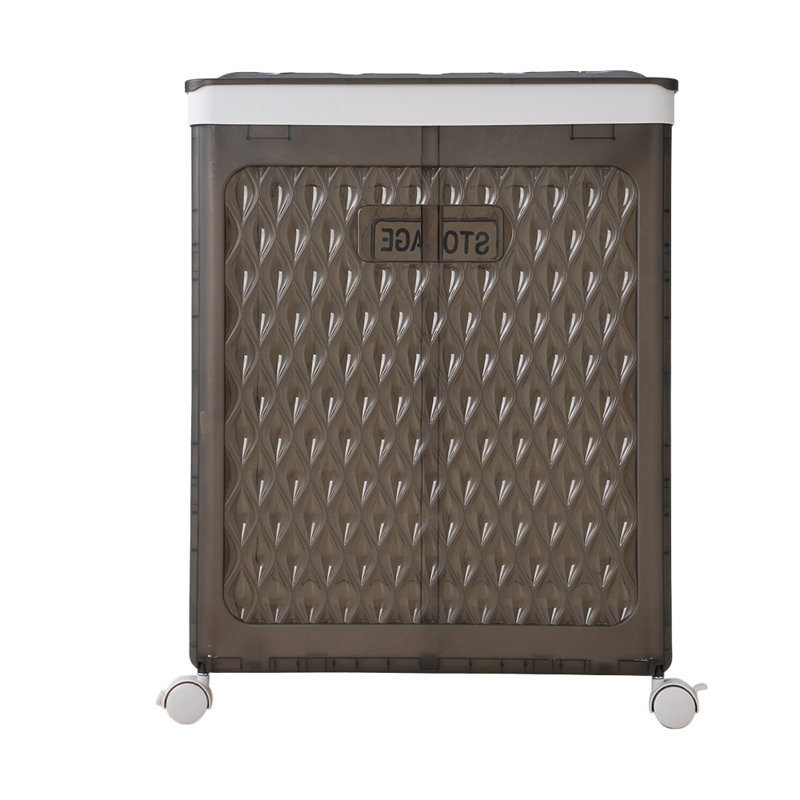 Plastic Laundry Basket, 61.7cm H x 46.3cm W x 33cm D, Black