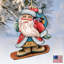 Ornement en bois downslope décoratif père noël-650712538