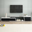 Meuble télé moderne, minimaliste, rectangulaire, extensible, avec 2 tiroirs et 1 armoire pour le salon, jusqu'à 100 po-258832690