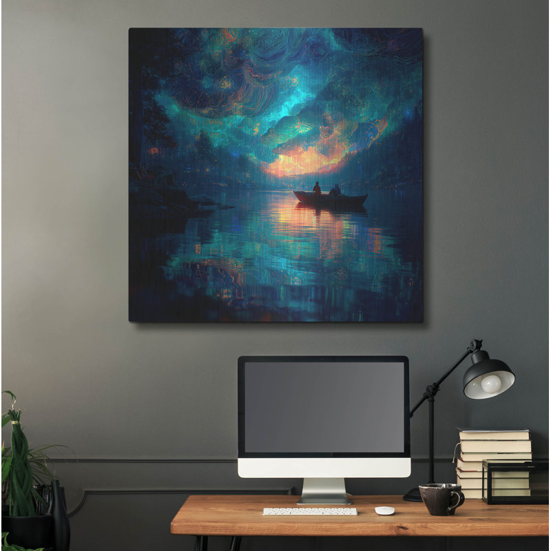  «Ocean of Visions» par Ann Klee, art mural en métal, 36 po x 36 po, H 36 po x l 36 po