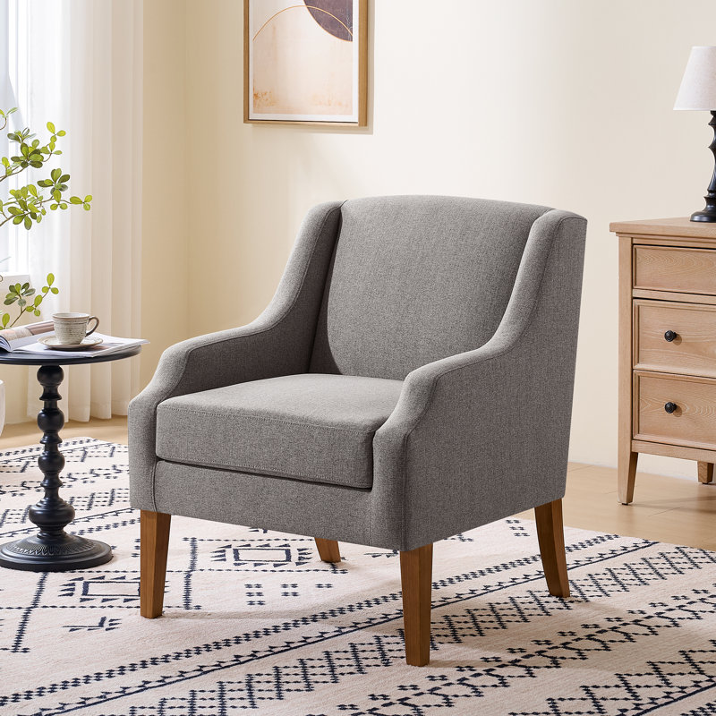  Halcott Upholstered Accent Chair, Dark Gray