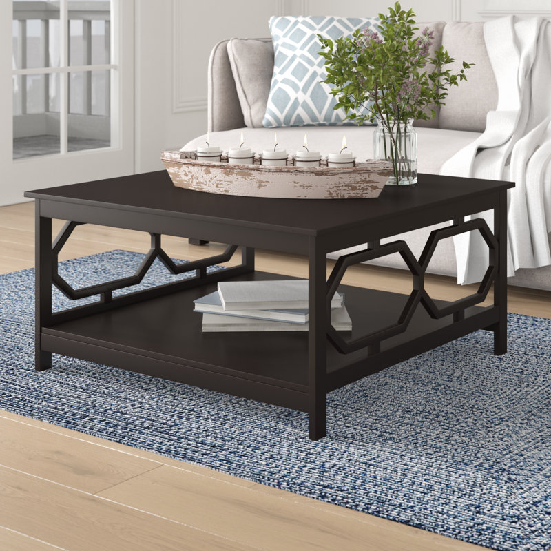 Table basse avec rangement l 36 po Minburn, Espresso