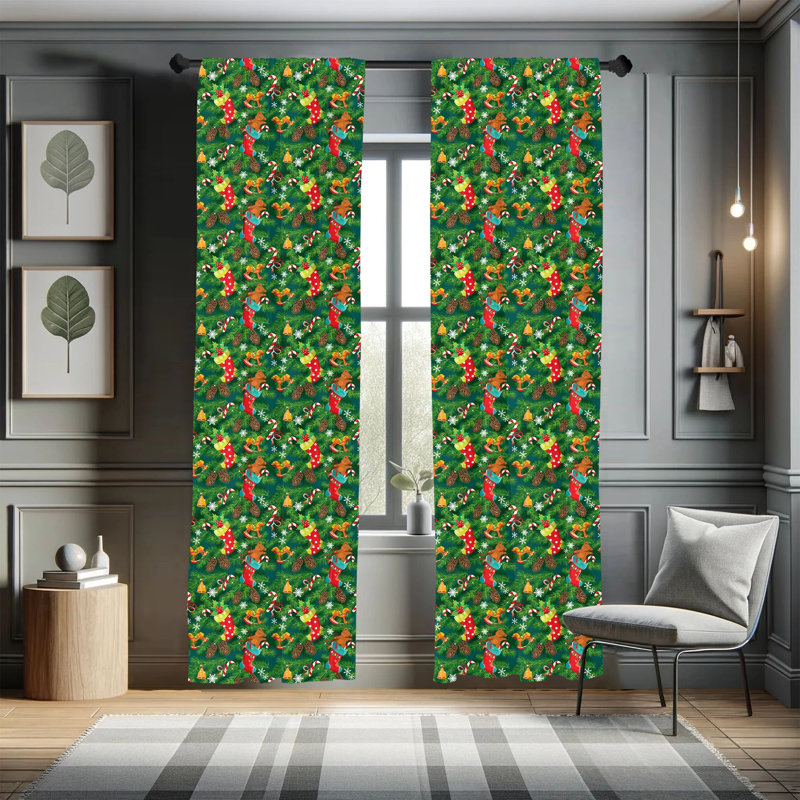 Accessories Semi-Sheer Rod Pocket Curtain Panels, 54" W x 90" L