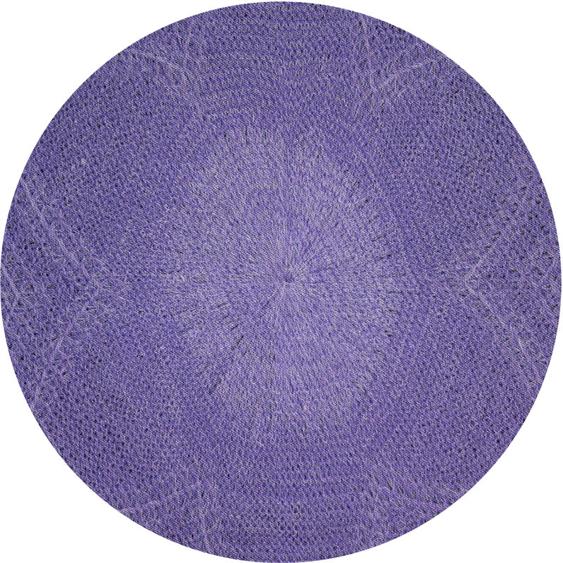 Tapis violet tissé à la machine, Rond 5 pi