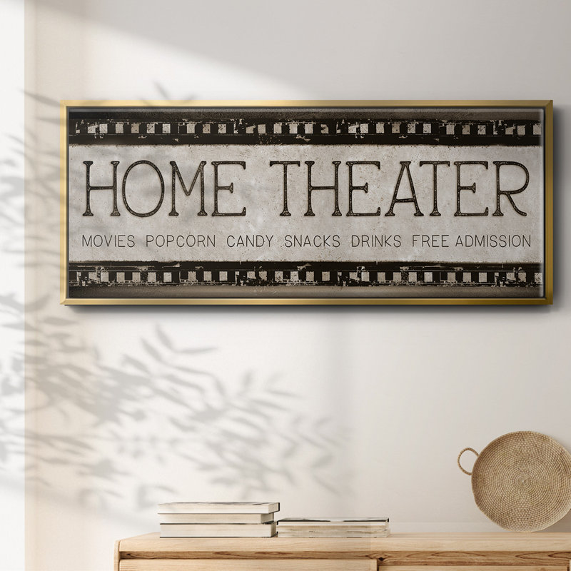 Cinéma maison - Toile encadrée, H 24 po x l 60 po