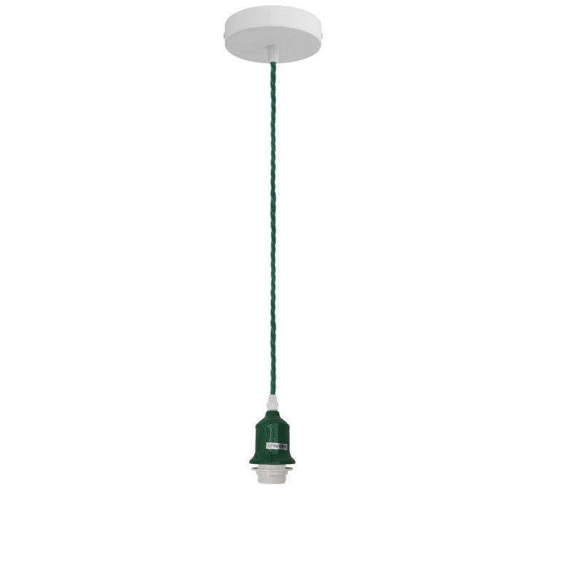 Rascoe 1 - Light Bulb Pendant, No, White/Dark Green