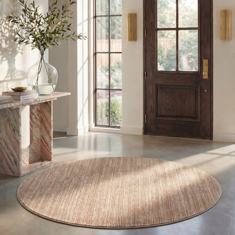 Tapis brun clair Aaishah, Rond 6 pi 7 po