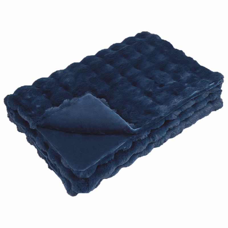 6-36 Throw Blanket, Marine Blue, 130cm x 150cm