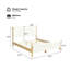 Structure de lit tapissier blanc moderne Modern