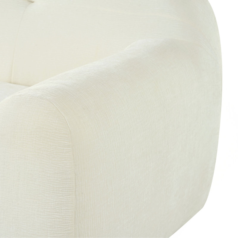 Canapé U_Style en chenille de 85,8 po de largeur avec capitonnage 3 épaisseurs, rembourrage en mousse sans poudre, ressorts ensachés pour plus de confort, profondeur d'assise de 23,6 po, aucun assemblage requis