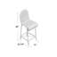 Tabouret de bar 25,6 po Wilkey