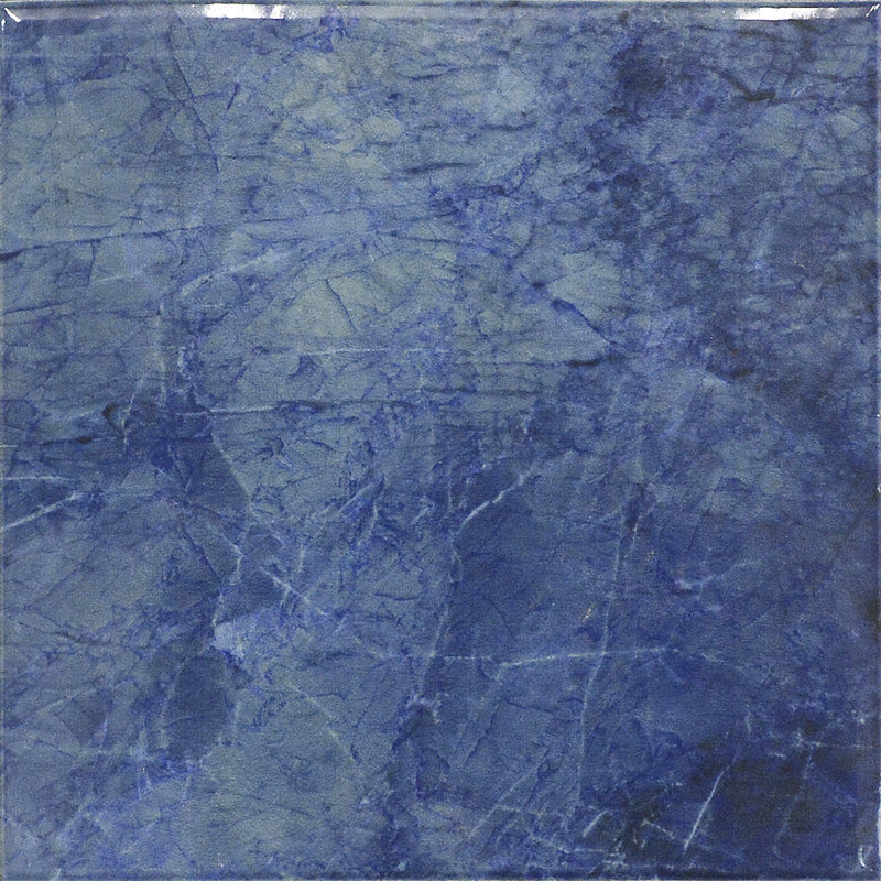 6" x 6" Porcelain Metal Look Wall & Floor Tile, Seaside Blue