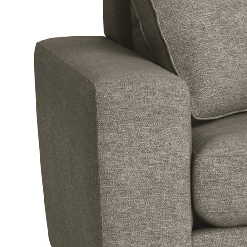 Anastase 79'' Upholstered Sofa, Espresso, Jango Mushroom