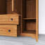 Armoire penderie en bois brun avec tiroirs-1117050676