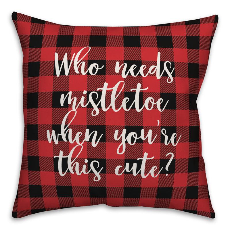 Plaid Reversible Throw Pillow, Throw Pillow