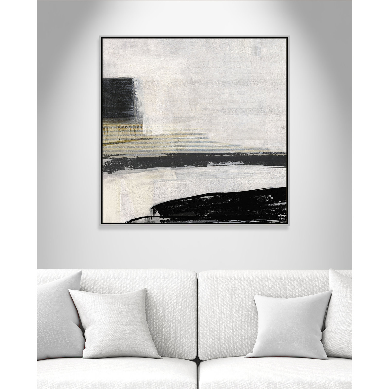 La Bande I Print by Sally Swatland, Silver, 37.5" H x 37.5" W