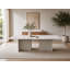 Livorno 102.5" Rectangular Dining Table with real Marble