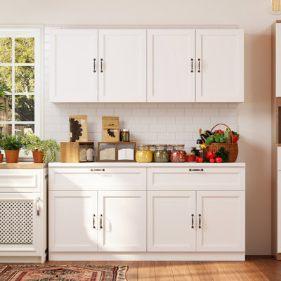 63" W Kitchen Pantry With 8 Door 2 Drawer by Latitude Run