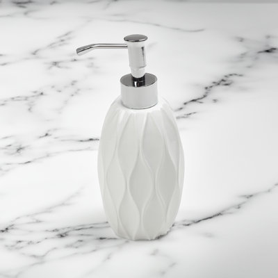 Wave White Soap / Lotion Dispenser