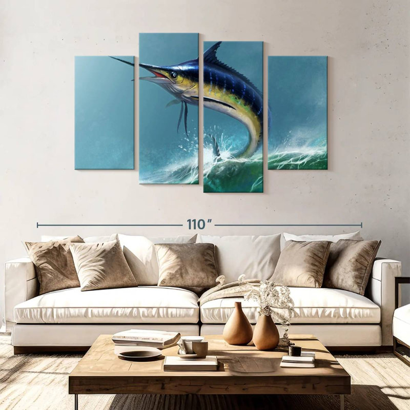 Brampt Leaping Marlin, 54" H x 84" W