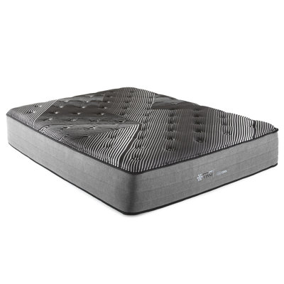 Matelas Pure Ice de 35,5 cm (14 po) pour un sommeil réparateur et frais. 2,5 cm (1 po) avec cuivre, gel, argent et graphite. Réduction des bruits de mouvement. Ressorts ensachés sur tout le pourtour. Ajustable. Fabriqué aux États-Unis. Format King - Plus frais et durable.