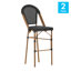 Chaise empilable Lavigne de style français avec siège en polyester enduit de PVC et structure en métal pour une utilisation intérieure / extérieure-86596033-86596034-86596032