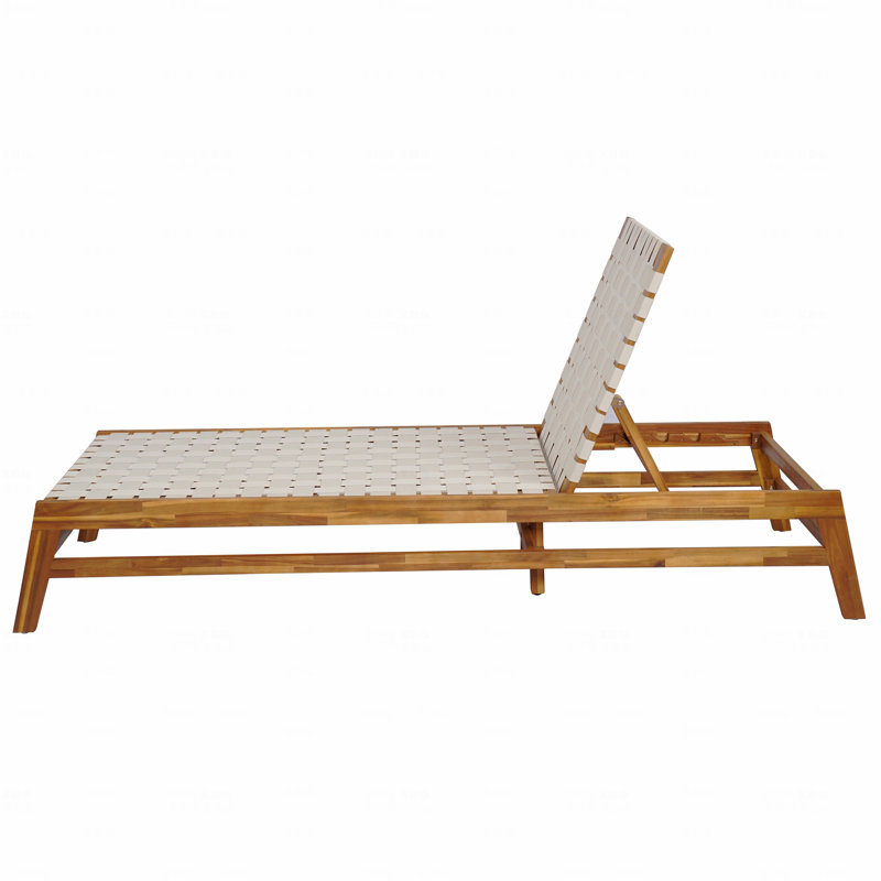 Chaise longue d'extérieur en corde, Marron clair