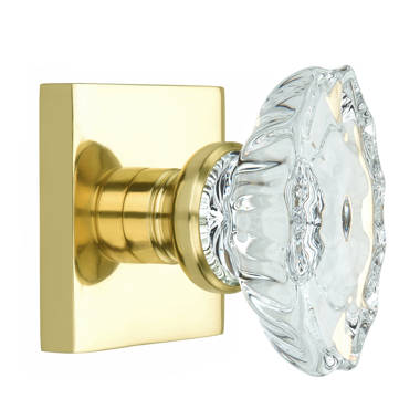 Round Rose with Oval Crystal Door Knobs - Single Dummy – KnoxxHardware