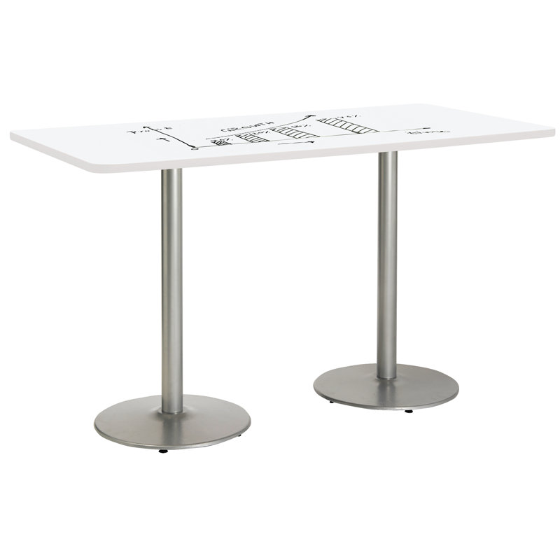 Table de salle de pause, Argent, H 42 po x L 72 po x L 36 po
