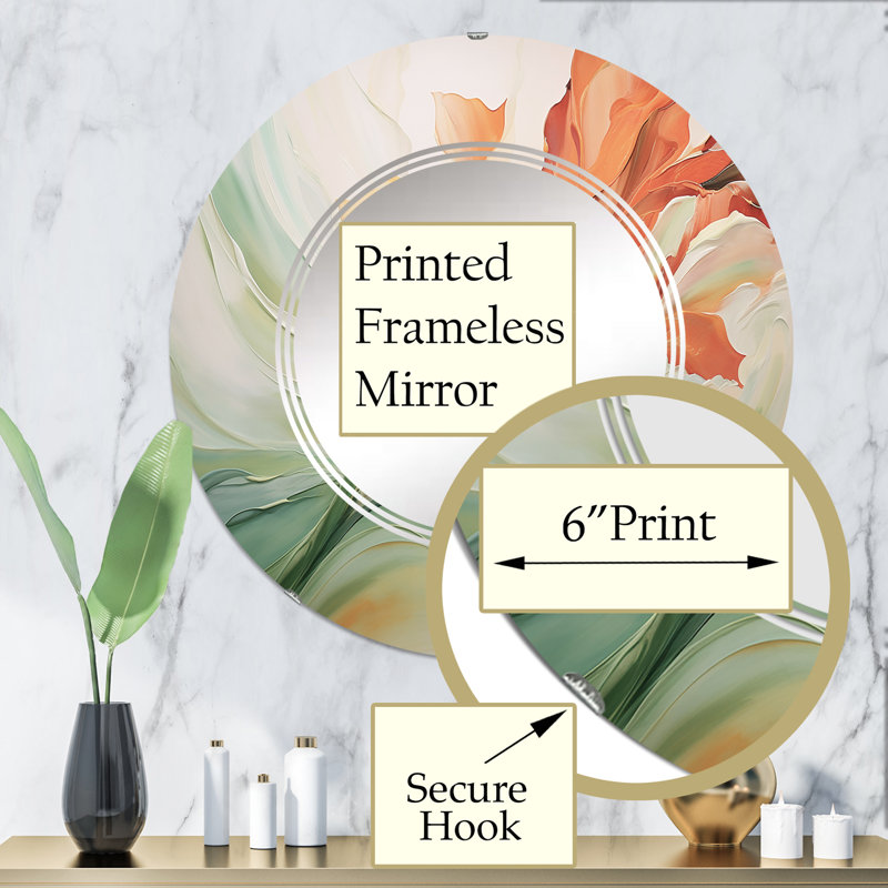 Callaham - Miroir mural moderne rond, 32 po x 32 po