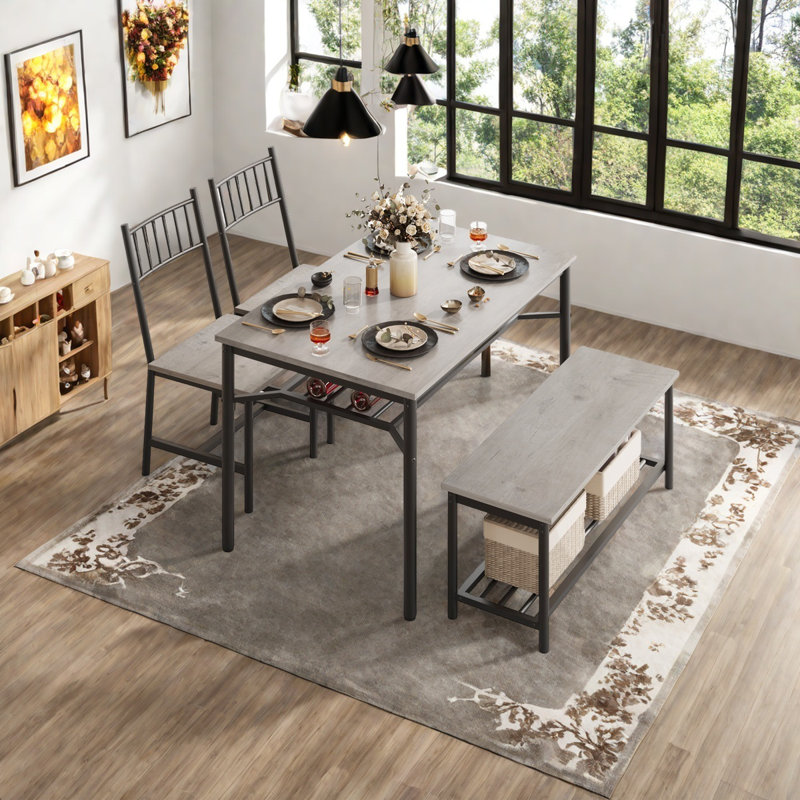 4 - Person Dining Set, Grey