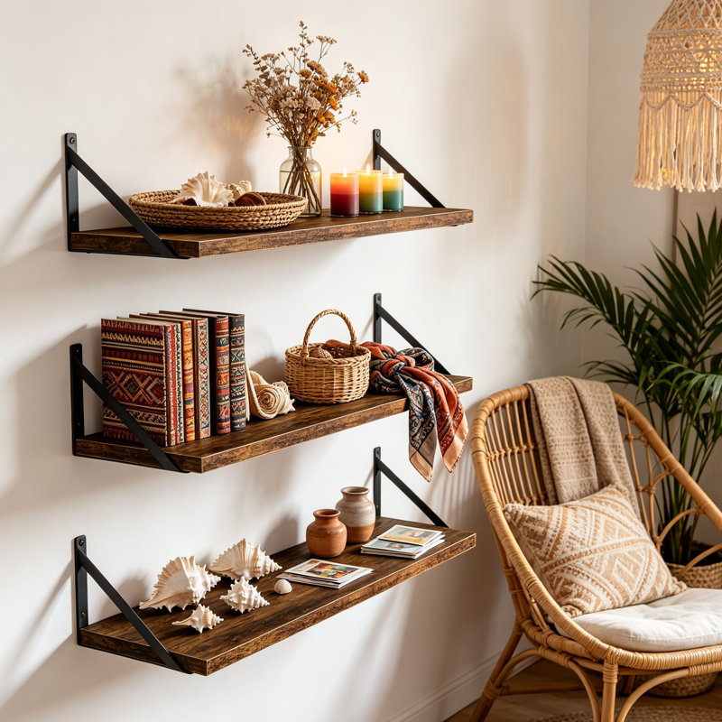 Solid Wood Floating Shelf