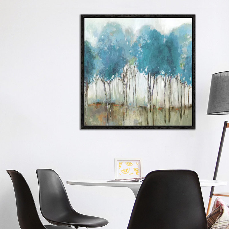Misty Meadow I by Allison Pearce - Painting on Canvas, 93.98 cm H x 93.98 cm W, Black Framed Canvas